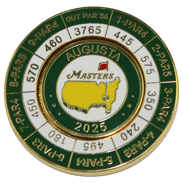 2025 Masters Coin/Yardage Mondo Mark w/Removable Magnetic Ball Marker