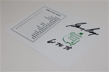 Gary Player Signed Augusta National Scorecard w/Years Won JSA ALOA