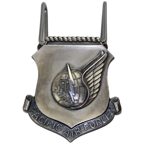 1958 Pacific Forces Senior Division Golf Tournament Silver Runner-Up Medalist Medal/Clip