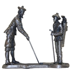 Pewter Golfer & Caddie "MacFoozle" Statue - 1990 On the Links Collection