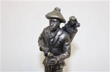 Pewter Golfer & Caddie MacFoozle Statue - 1990 On the Links Collection