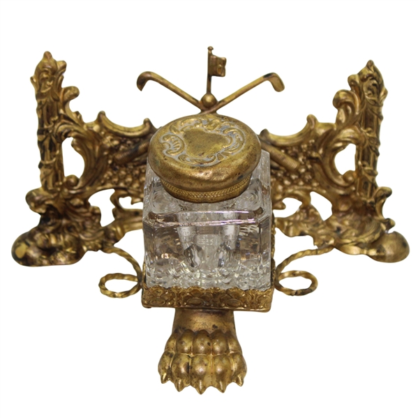 Ornate Classic Designed Victorian Inkwell - Unmarked