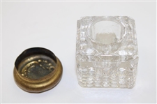 Ornate Classic Designed Victorian Inkwell - Unmarked