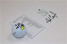 Fred Couples Signed Masters Logo Golf Ball & Augusta National Scorecard JSA ALOA