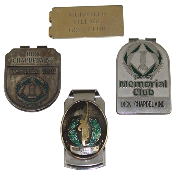 Two (2) Muirfield Village Money Clips & Two (2) Memorial Club Money Clips