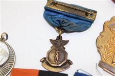 Eleven (11) Various Medals, Pins, Ribbons, Medallions inc. Cleveland Open, Kenwood, NWIB & more