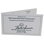 Hale Irwin Signed Facsimile 1990 U. S. Open at Medinah Scorecard JSA ALOA