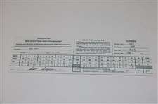 Hale Irwin Signed Facsimile 1990 U. S. Open at Medinah Scorecard JSA ALOA