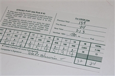 Hale Irwin Signed Facsimile 1990 U. S. Open at Medinah Scorecard JSA ALOA
