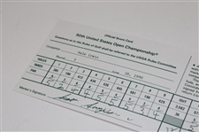 Hale Irwin Signed Facsimile 1990 U. S. Open at Medinah Scorecard JSA ALOA