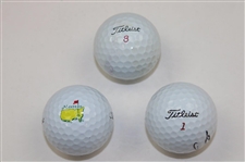Tommy Fleetwood, Ludvig Aberg & Sam Burns Signed Golf Balls JSA ALOA