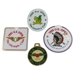 1987, 1988, 1993 & 1995 US Open Championship Bag Tags