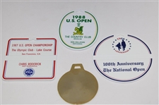 1987, 1988, 1993 & 1995 US Open Championship Bag Tags