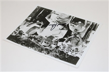Arnold Palmer Signed Post-Swing Black & White Photo JSA ALOA