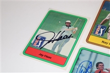 Curtis Strange (x2), Jay Haas (x2) & Ray Floyd (x2) Signed 1981 & 1982 Donruss Cards JSA ALOA