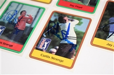 Curtis Strange (x2), Jay Haas (x2) & Ray Floyd (x2) Signed 1981 & 1982 Donruss Cards JSA ALOA