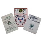 Tony Jacklin, Jerry Pate & Patty Sheehan Signed Hazeltine, AAC & Oakmont Scorecards JSA ALOA 
