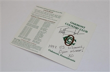 Tony Jacklin, Jerry Pate & Patty Sheehan Signed Hazeltine, AAC & Oakmont Scorecards JSA ALOA 