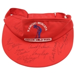 Palmer, Player & (6) Others Signed Rancho Murieta Senior Gold Rush Red Visor JSA ALOA
