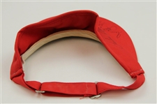 Palmer, Player & (6) Others Signed Rancho Murieta Senior Gold Rush Red Visor JSA ALOA