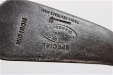 Tom Stewart Auchterlonie Standard Special Smooth Face Mid Iron w/Shaft Stamp