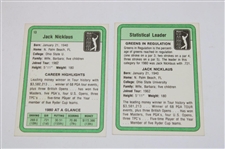 Two (2) Jack Nicklaus 1981 PGA Donruss Rookie & Statistical Leader Cards