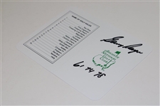 Gary Player Signed Augusta National Scorecard w/Years Won JSA ALOA