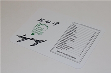 Gary Player Signed Augusta National Scorecard w/Years Won JSA ALOA