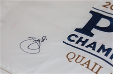 Jim Furyk Signed 2017 PGA Championship at Quail Hollow Embroidered Flag JSA ALOA