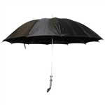 Royal Golf Club Black Umbrella Walking Stick & Silver Plated Putter w/Zipper Leather Sheath Protector
