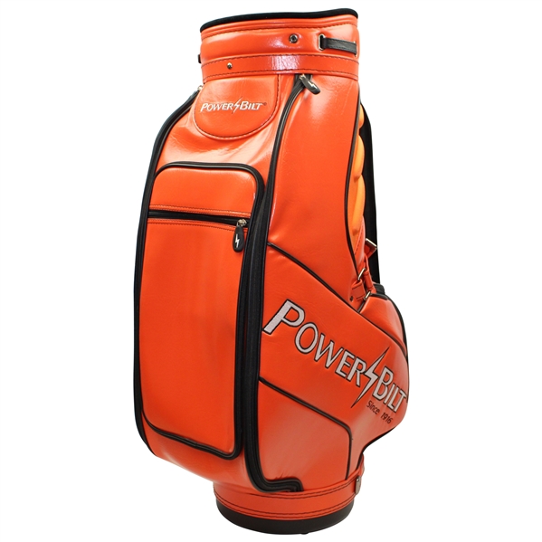 Vibrant Orange Power Bilt Since 1916 Full Size Tour Style Golf Bag