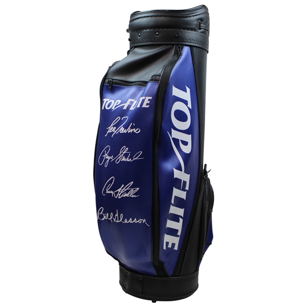 Blue, Black & White Full Size Top-Flite Bag with (4) Printed Signatures of Trevino, Payne & others