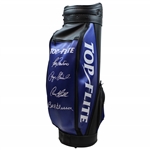 Blue, Black & White Full Size Top-Flite Bag with (4) Printed Signatures of Trevino, Payne & others