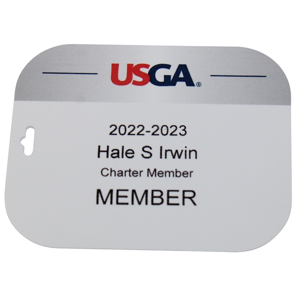 Hale Irwins Personal 2022-2023 USGA Charter Member Champion Club Bag Tag