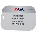 Hale Irwins Personal 2022-2023 USGA Charter Member Champion Club Bag Tag