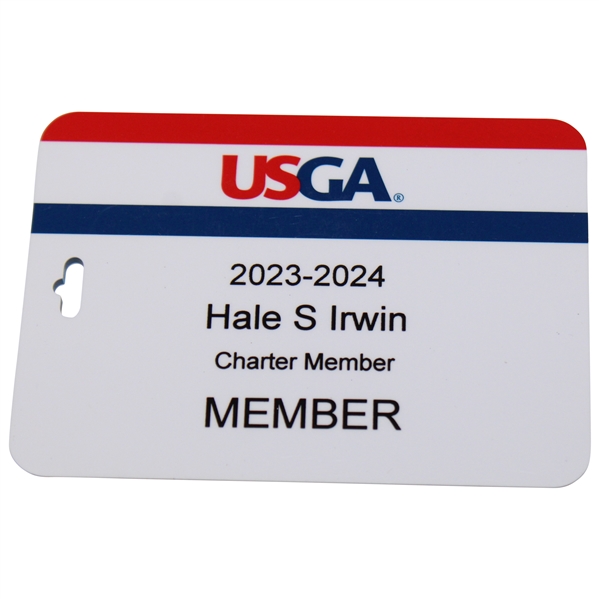Hale Irwins Personal 2023-2024 USGA Charter Member Champion Club Bag Tag