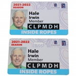 Hale Irwins Personal 2021-2022 PGA Tour Season Member Credential Inside Ropes Cards