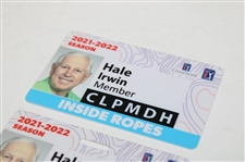 Hale Irwin's Personal 2021-2022 PGA Tour Season Member Credential Inside Ropes Cards