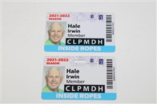 Hale Irwin's Personal 2021-2022 PGA Tour Season Member Credential Inside Ropes Cards