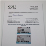 Hale Irwin's Personal 2021-2022 PGA Tour Season Member Credential Inside Ropes Cards