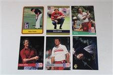 Hale Irwin's Personal Signed 3x5 Card with Six (6) Golf Trading Cards JSA ALOA