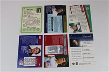 Hale Irwin's Personal Signed 3x5 Card with Six (6) Golf Trading Cards JSA ALOA