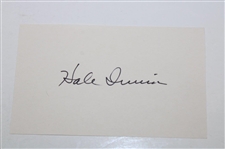 Hale Irwin's Personal Signed 3x5 Card with Six (6) Golf Trading Cards JSA ALOA