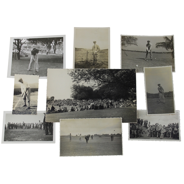 Ten (10) c.1920s Joe Kirkwood, Bob Hope, Hamilton & Others Original Golfing Photos