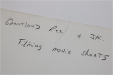 Grantland Rice & Joe Kirkwood Filming Movie Shorts Original Photo