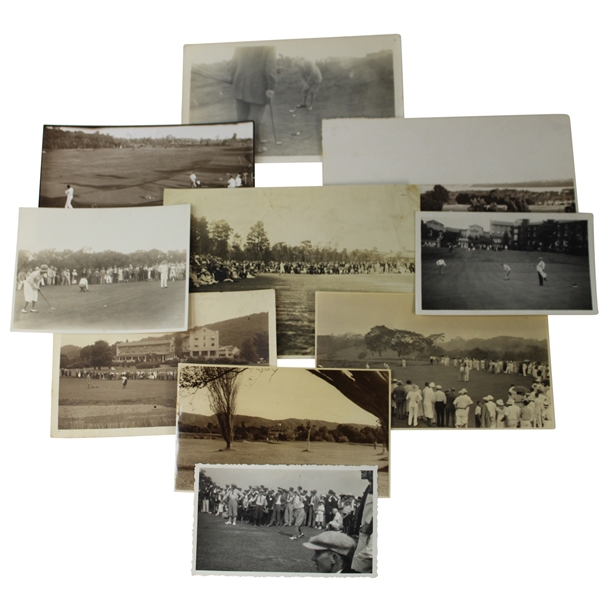 Ten (10) Jock Hutchison, Kirkwood & Other Original Golf Photos - Kirkwood Family Collection