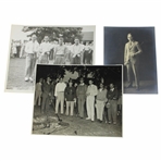 Three (3) Joe Kirkwood Original Photos - Portrait & Golf Group Shots