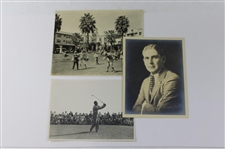 Three (3) Joe Kirkwood Original Photos - Portrait & Golf Group Shots