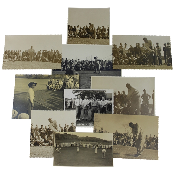 Ten (10) Joe Kirkwood & Other Original Golf Photos - Kirkwood Family Collection