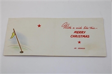 Four (4) Joe Kirkwood Golf Christmas Cards Incl. Original Artwork